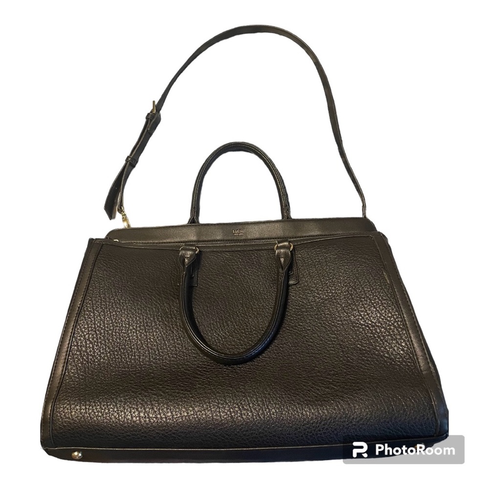 Tutilo ladies laptop tote bag | faux leather | handle & strap | padded section